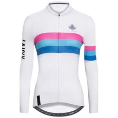 BAISKY百士奇自行車衣女款空力薄款長車衣 平行線 粉