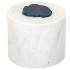 IMAX WORLDWIDE HOME Verena 大理石瑪瑙石收納盒, 1個