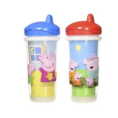 Playtex Sipsters系列粉紅豬小妹水杯 12個月以上適用 266ml, 2入, 混色