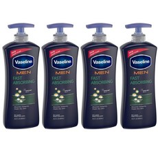 Vaseline 凡士林 Intensive Care 男款保濕身體乳液, 4瓶, 600ml