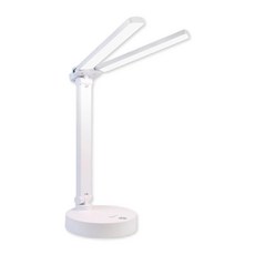 雙頭多角度：充電式智能觸控 三段色溫, LI-69 LED摺疊檯燈, 白色
