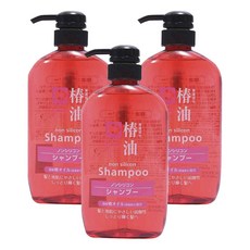 KUMANO 熊野油脂 山茶花油無矽靈洗髮精, 3個, 600ml