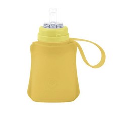 green sprouts 小綠芽 矽膠吸管水杯 附蓋 236.6ml, 1入, 黃色
