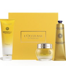 L'OCCITANE 歐舒丹 蠟菊賦活護手霜 75 ml+潔面乳 125 ml+眼霜 15 ml禮盒組, 1組