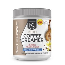 KETOLOGIC 生酮咖啡奶精粉 法式香草 無麩質, 1個, 195g