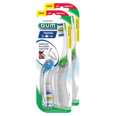G.U.M 旅行折疊牙刷, 2個, 2個裝