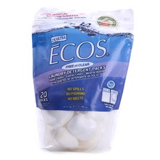 ECOS 2X洗衣粉錠 20顆入, 510g, Free&Clear, 1袋