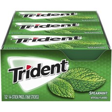 Trident 無糖木糖醇口香糖, 1.9克, 168入, 綠薄荷