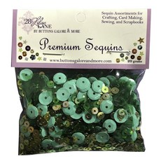 buttons galore&more 混合亮片配件裝飾 20g, 1個, 森林