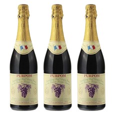 PURPOM 紅葡萄氣泡飲, 3瓶, 750ml