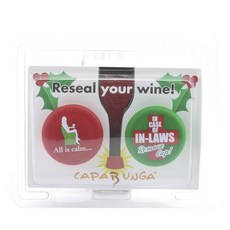 Capabunga 一切安好 & 姻親駕到 葡萄酒瓶蓋 葡萄酒瓶塞/保鮮器, 1個, Red, Green