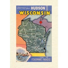 (英文圖書) Vintage Lined Notebook Greetings from Hudson Wisconsin 平裝版, Found Image Press, 英文