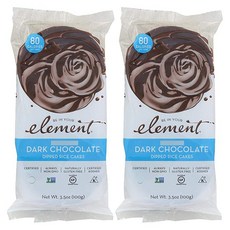 element 黑巧克力米餅, 2包, 100g