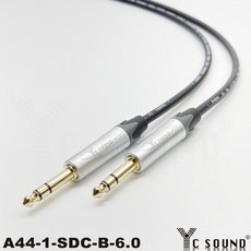 YC SOUND 高級鍍鉻鍍金頭 6.3mm TRS 公對公 平衡式訊號線 錄音介面 錄音室 訊號線
