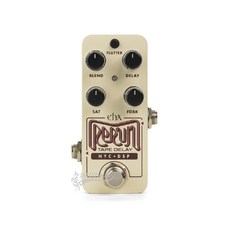 Electro-Harmonix Pico Rerun Tape Delay 效果器，迷你磁帶延遲效果，多參數可調，音色豐富，適用於吉他、貝斯等樂器, 米色