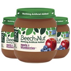 BeechNut 水果泥 113g, 3罐, 蘋果藍莓口味