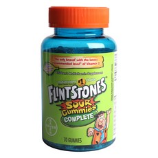 FLINTSTONES 綜合維他命軟糖 酸味, 1瓶, 70顆