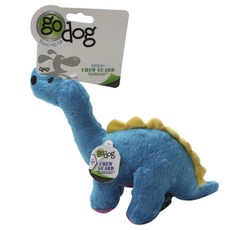 Godog Chew Guard 布魯托恐龍毛絨玩具狗用, 1個, 藍色