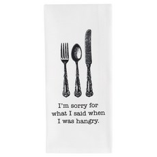 DESIGN IMPORTS 印花餐巾 45.7*71.1cm, 1個, 白色的