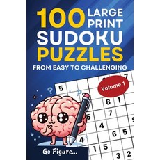 (英文圖書) Go Figure...100 Large Print Sudoku Puzzles from Easy to Challenging 平裝版, Purple Tulip Press, 英文