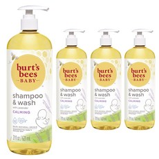 BURT'S BEES 孩童多合1洗髮&沐浴露, 4瓶, 620ml
