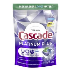 Cascade Platinum Plus洗碗機用洗碗膠囊 清新香味 21顆入, 1袋, 325g