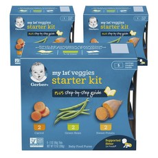 Gerber 嘉寶 Starter Kit孩童副食品, 混合口味(紅蘿蔔/豌豆/地瓜), 56g, 18入