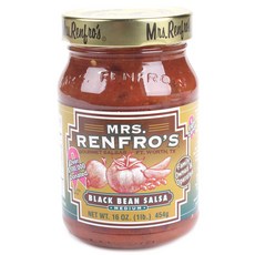 Mrs Renfros 黑豆莎莎中等, 1個, 454克