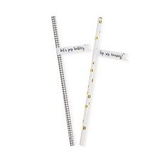 Cakewalk 裝飾用一字型吸管 混合 黑色, 1個, 12入