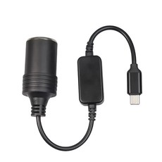 幸福家園 USB Type-C 轉 12V 車用點煙器母座 擴充充電轉接線, 1個, 1