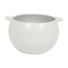 雙耳圓型盅 L, 1個, 白色