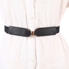 JIFU 鉅釜 優雅蝴蝶結對扣腰封 細版鬆緊腰帶 彈性皮帶 B255