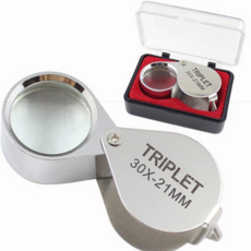 TRIPLET 專業寶石鑑定放大鏡 30X-21MM, 1個