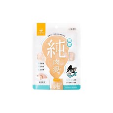 汪喵星球 無膠純肉泥 貓零食 純肉泥 貓食品 無膠肉泥 純肉泥零食, 6g, 1包裝, 雞肉扇貝