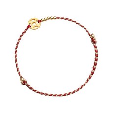 五路財神招財紅繩手鍊，沙金銅錢好運手繩，本命年避邪防小人招財運手鍊