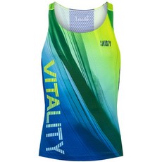 BAISKY百士奇 運動男款慢跑背心 Vitality 活力 藍色 透氣舒適 無袖運動上衣