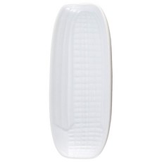 HIC 玉米圖案設計盤子 24.1*10.8cm, 1個, 白色的