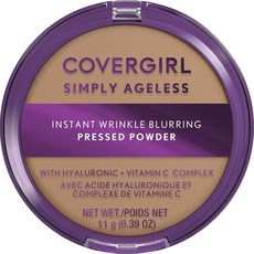 COVERGIRL Simply Ageless瞬效撫紋蜜粉餅, 1個, 自然米色