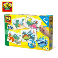 SES 荷蘭 神奇水畫系列-恐龍世界 1-4歲 寶寶畫本, 詳見包裝