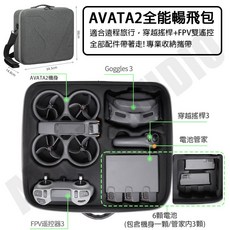 SUNNYLIFE DJI Avata 2 專用收納包, 灰色, 1個
