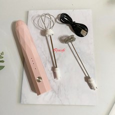 愛鴨咖啡 USB充電款電動奶泡機/牛奶攪拌器, 粉色