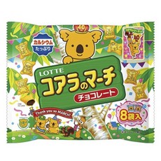 LOTTE 樂天 小熊餅 小熊餅乾 巧克力口味 8包入, 1個, 96g