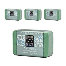 ONE WITH NATURE 海鹽礦物三重溫和香皂, 200克, 4個