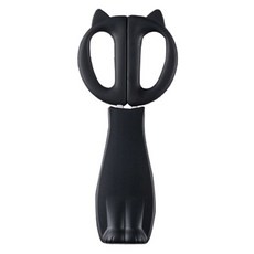 KAI 貝印 Nyammy 貓咪造型廚房剪刀附蓋, 1個, 黑色