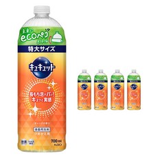 Kao 花王 Cucute 珂珂透 超濃縮洗碗凝露 柑橘香, 700ml, 5瓶