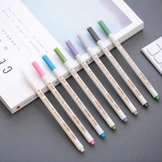 STA金屬筆 拍立得金屬色油漆筆 水性彩色高光涂鴉筆 手帳相冊DIY, 5色（藍、深綠、銀灰、粉紅、銀）（裸裝）, 5