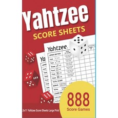 (英文圖書) Yahtzee Score Sheets: 888 Yahtzee Score Sheets Large Print 8.5"x11" Games 精裝版, Lulu.com, 英文