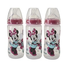 NUK 寬口徑奶瓶 300ml 3入, Minnie Mouse, Medium階段(0個月以上)