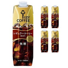KEY COFFEE 無糖咖啡, 5個, 1L