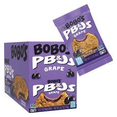 BOBO'S OAT BARS PB&Js 軟烤花生醬燕麥皮配葡萄餡 4 件裝, 1個, 714g